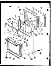 Door parts for Amana Countertop Microwave RR-1110/P76052-1M from AppliancePartsPros.com