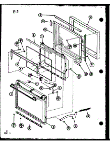 Door parts for Amana Countertop Microwave RR-700/P75411-2M from AppliancePartsPros.com