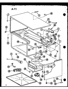 Cabinet Parts parts for Amana Countertop Microwave RR-800/P75592-1M from AppliancePartsPros.com