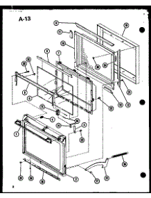 Door parts for Amana Countertop Microwave RR-800/P75592-1M from AppliancePartsPros.com