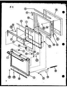 Door parts for Amana Countertop Microwave RR-810/P75592-2M from AppliancePartsPros.com