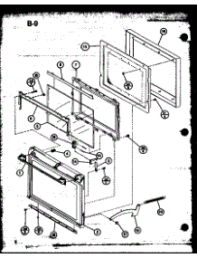 Door parts for Amana Countertop Microwave RR-820/P76604-1M from AppliancePartsPros.com
