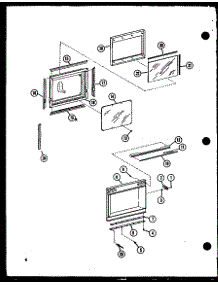 Door parts for Amana Countertop Microwave RR-9T/P73541-1M from AppliancePartsPros.com