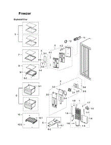 Freezer Parts parts for Samsung Side-By-Side Refrigerator RS22HDHPNWW/AA-01 from AppliancePartsPros.com
