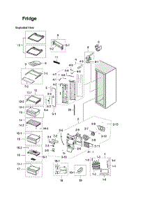 Refrigerator Parts parts for Samsung Side-By-Side Refrigerator RS22HDHPNWW/AA-01 from AppliancePartsPros.com