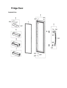 Refrigerator Door Parts parts for Samsung Side-By-Side Refrigerator RS22HDHPNWW/AA-01 from AppliancePartsPros.com