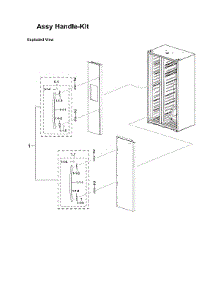 Handke Kit Assy parts for Samsung Side-By-Side Refrigerator RS22HDHPNWW/AA-02 from AppliancePartsPros.com