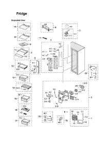 Refrigerator Parts parts for Samsung Side-By-Side Refrigerator RS22HDHPNWW/AA-03 from AppliancePartsPros.com