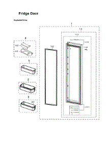 Refrigerator Door Parts parts for Samsung Side-By-Side Refrigerator RS22HDHPNWW/AA-03 from AppliancePartsPros.com