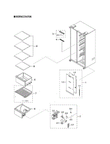 Refrigerator Parts parts for Samsung Side-By-Side Refrigerator RS22T5561SG/AA-00 from AppliancePartsPros.com