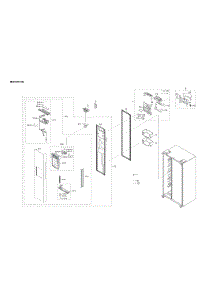 Freezer Door Parts parts for Samsung Side-By-Side Refrigerator RS22T5561SG/AA-00 from AppliancePartsPros.com