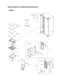 Freezer Parts parts for Samsung Side-By-Side Refrigerator RS22T5561SR/AA-01 from AppliancePartsPros.com