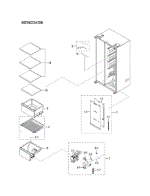 Refrigerator Parts parts for Samsung Side-By-Side Refrigerator RS22T5561SR/AA-01 from AppliancePartsPros.com