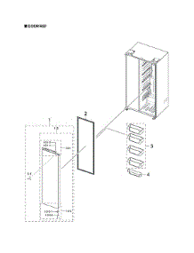 Refrigerator Door Parts parts for Samsung Side-By-Side Refrigerator RS23A500ASR/AA-00 from AppliancePartsPros.com