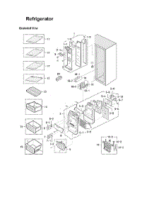 Refrigerator Parts parts for Samsung Side-By-Side Refrigerator RS2534WW/XAA-00 from AppliancePartsPros.com
