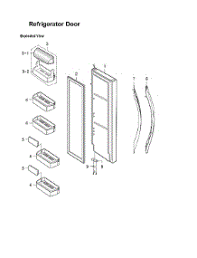 Refrigerator Door Parts parts for Samsung Side-By-Side Refrigerator RS2534WW/XAA-00 from AppliancePartsPros.com