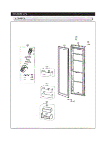 Refrigerator Door Parts parts for Samsung Side-By-Side Refrigerator RS25J500DSR/BY-00 from AppliancePartsPros.com