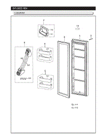 Refrigerator Door Parts parts for Samsung Side-By-Side Refrigerator RS25J500DSR/BY-02 from AppliancePartsPros.com