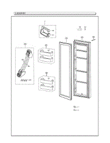 Refrigerator Door Parts parts for Samsung Side-By-Side Refrigerator RS25J500DWW/BY-00 from AppliancePartsPros.com