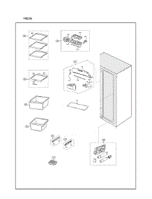 Refrigerator Parts parts for Samsung Side-By-Side Refrigerator RS25J500DWW/BY-01 from AppliancePartsPros.com