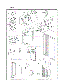 Freezer Parts parts for Samsung Side-By-Side Refrigerator RS25J500DWW/BY-02 from AppliancePartsPros.com