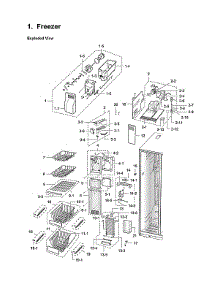 Freezer Parts parts for Samsung Side-By-Side Refrigerator RS2630W/XAA-00 from AppliancePartsPros.com