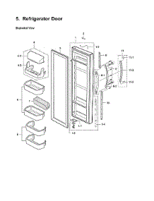 Refrigerator Door Parts parts for Samsung Side-By-Side Refrigerator RS2630W/XAA-00 from AppliancePartsPros.com