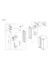 Freezer Door Parts parts for Samsung Side-By-Side Refrigerator RS27T5200SR/AA-00 from AppliancePartsPros.com
