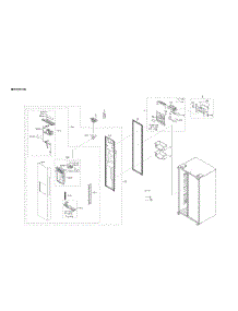 Freezer Door Parts parts for Samsung Side-By-Side Refrigerator RS27T5200WW/AA-00 from AppliancePartsPros.com