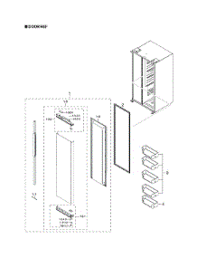 Refrigerator Door Parts parts for Samsung Side-By-Side Refrigerator RS27T5200WW/AA-00 from AppliancePartsPros.com