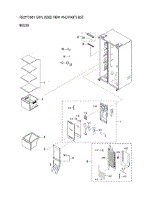 Freezer Parts parts for Samsung Side-By-Side Refrigerator RS27T5561SG/AA-00 from AppliancePartsPros.com
