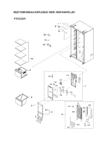 Freezer Parts parts for Samsung Side-By-Side Refrigerator RS27T5561SR/AA-01 from AppliancePartsPros.com