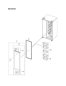 Refrigerator Door Parts parts for Samsung Side-By-Side Refrigerator RS28A500ASR/AA-00 from AppliancePartsPros.com