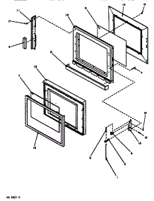 Door Assembly parts for Amana Countertop Microwave RS581W-P1110904M from AppliancePartsPros.com