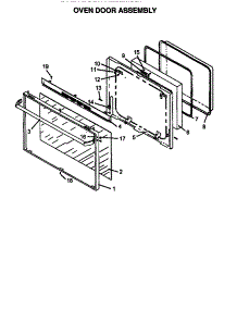 Oven Door Assembly parts for Caloric Gas Range RSF320OUL-P1141255N from AppliancePartsPros.com