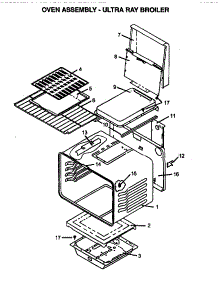 Oven Assembly - Ultra Ray Broiler parts for Caloric Gas Range RSF320OUW-P1141255N from AppliancePartsPros.com