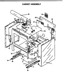Cabinet Assembly parts for Caloric Gas Range RSF320OW-P1141264N from AppliancePartsPros.com