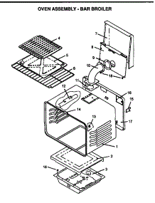 Oven Assembly - Bar Broiler parts for Caloric Gas Range RSF320OW-P1141264N from AppliancePartsPros.com