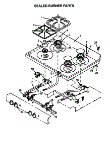 Sealed Burner Parts parts for Caloric Gas Range RSF320OW-P1141264N from AppliancePartsPros.com