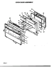 Oven Door Assembly parts for Caloric Gas Range RSF320OW-P1141264N from AppliancePartsPros.com