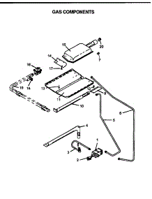 Gas Components parts for Caloric Gas Range RSF320OW-P1141264N from AppliancePartsPros.com