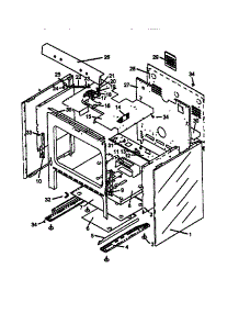 Cabinet parts for Caloric Gas Range RSF3300L-P1141256N from AppliancePartsPros.com