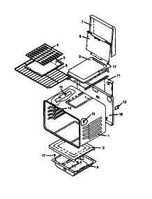 Oven, Ultra Ray Broiler (Rsf3410l / P1141257n) (Rsf3410w / P1141257n) parts for Caloric Gas Range RSF3300L-P1141256N from AppliancePartsPros.com