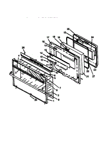 Oven Door Assembly (Rsf3300l / P1141256n) (Rsf3300w / P1141265n) (Rsf3410l / P1141257n) (Rsf3410w / P1141257n) parts for Caloric Gas Range RSF3300L-P1141256N from AppliancePartsPros.com