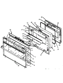 Oven Door Assembly (Rsf3300w / P1141256n) parts for Caloric Gas Range RSF3300W-P1141256N from AppliancePartsPros.com