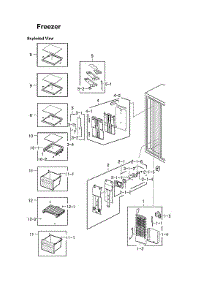 Freezer Parts parts for Samsung Side-By-Side Refrigerator RSG257AAPN/XAA-01 from AppliancePartsPros.com