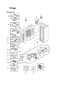 Refrigerator Parts parts for Samsung Side-By-Side Refrigerator RSG257AAPN/XAA-01 from AppliancePartsPros.com