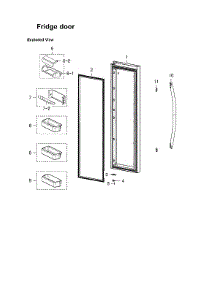 Refrigerator Door Parts parts for Samsung Side-By-Side Refrigerator RSG257AAPN/XAA-01 from AppliancePartsPros.com