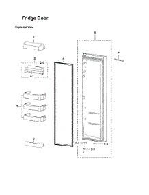 Refrigerator Door Parts parts for Samsung Side-By-Side Refrigerator RSG307AABP/XAA-00 from AppliancePartsPros.com