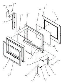 Door Assembly parts for Amana Countertop Microwave RSL669T/P1191402M from AppliancePartsPros.com